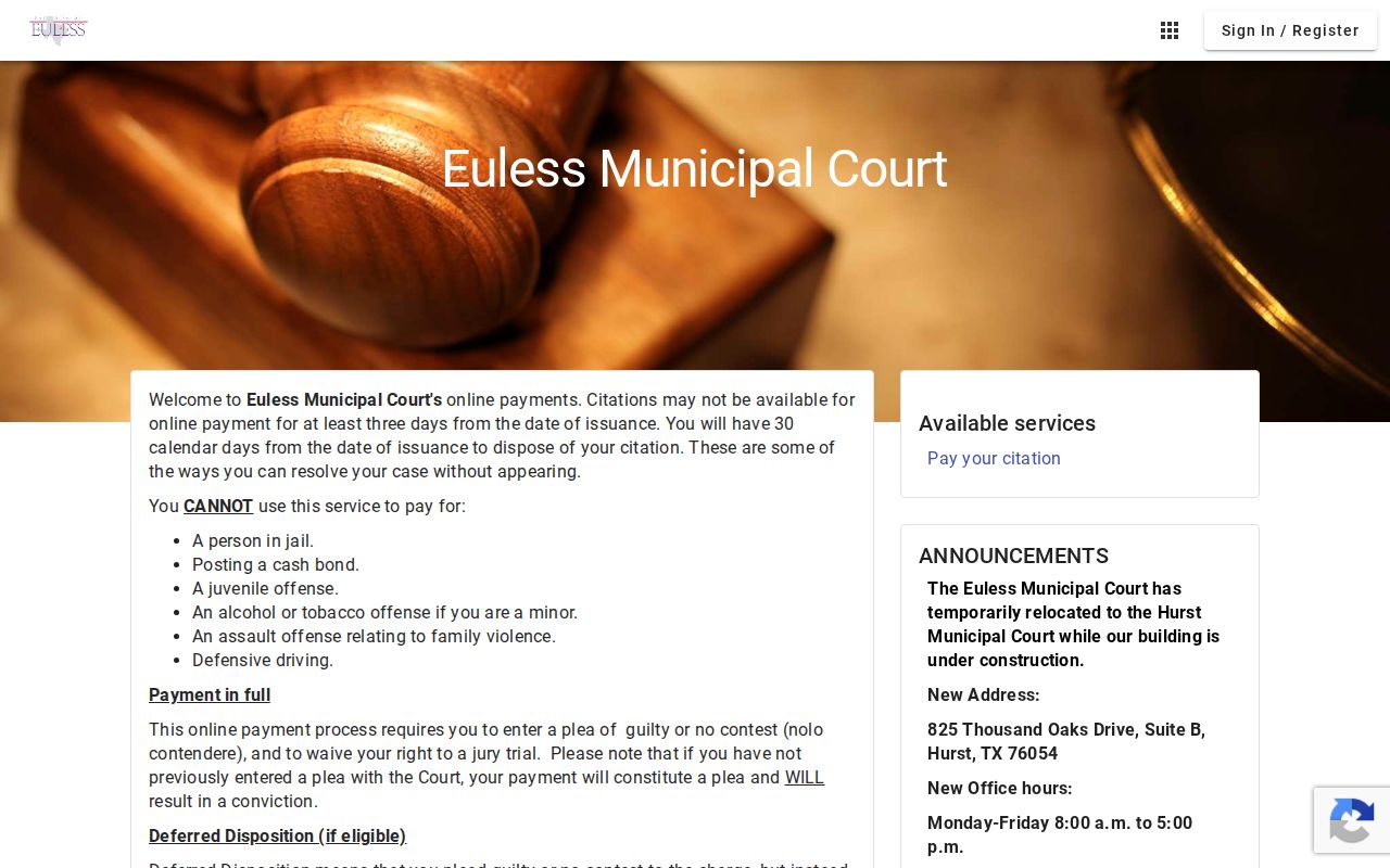 Euless court docket official municipal online-services root